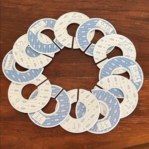 Blue and White Baby Closet Dividers